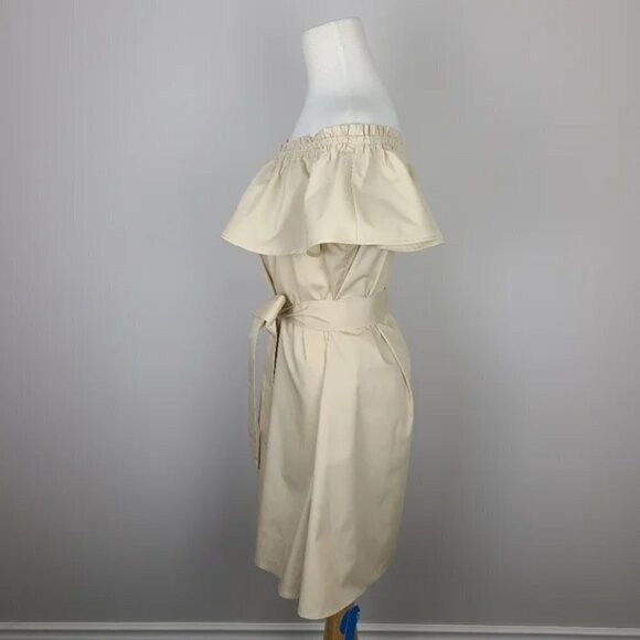 Cupshe Marlene Ruffle Off The Shoulder Tie Waist Dress Size Large - Picture 7 of 17